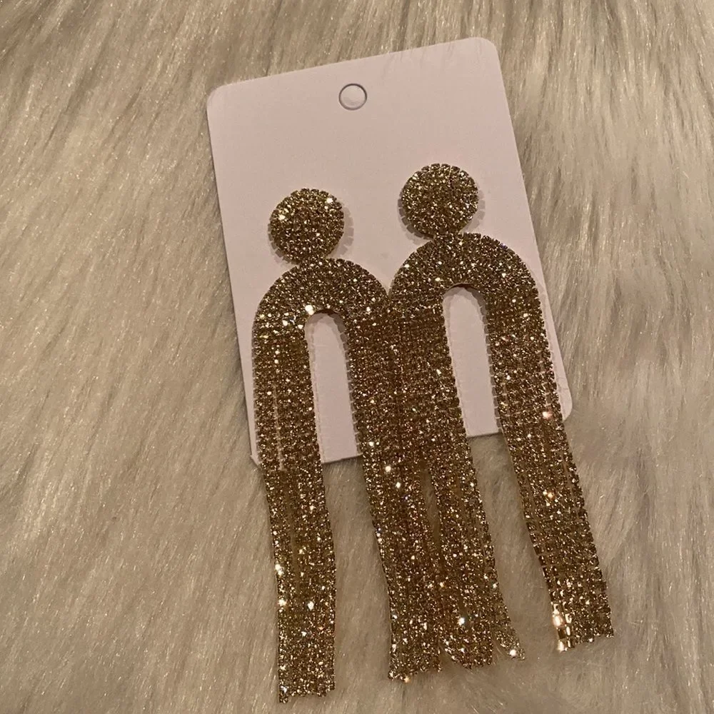 CZ Statement Earrings - Picture 4 of 5